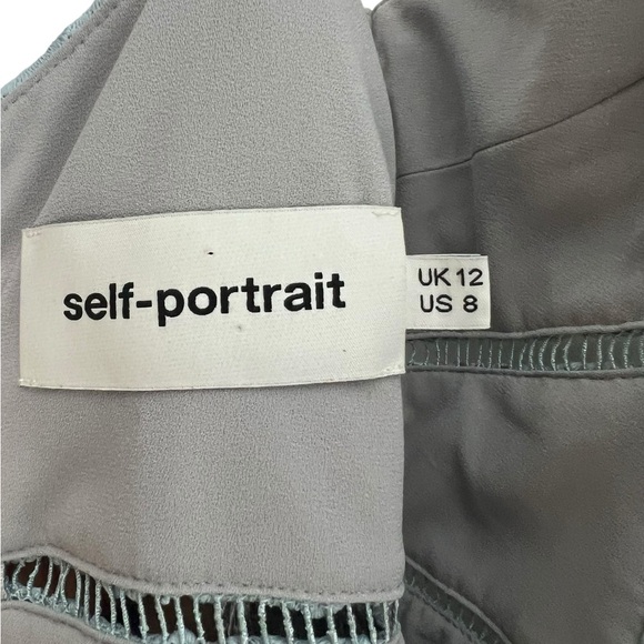 Self-Portrait Blue Lace Dress - Picture 5 of 7